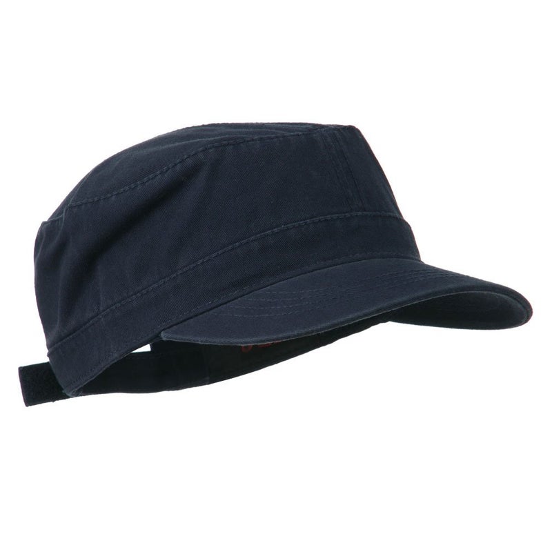 OTTO Garment Washed Adjustable Army Cap - Navy OSFM - Image 4
